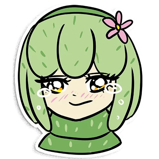 cactus, cactus, cactus sile, cactus chan, cactus anime