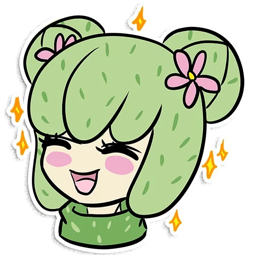 cactus, cactus, cactus sile, cactus chan, cactus de anime