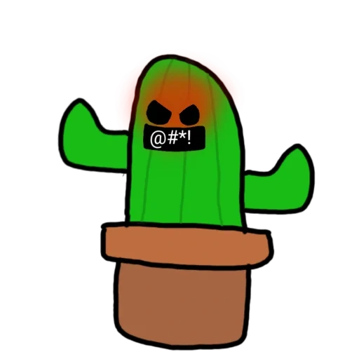 cacto, cacto chibi, cacto triste, cactus de kawai, padrão de cacto