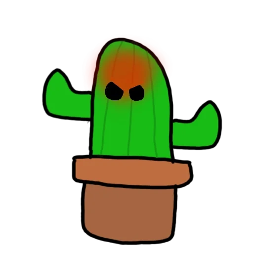cactus, chibi cactus, lindo cactus, cactus kawaii, bote de cactus kawaii