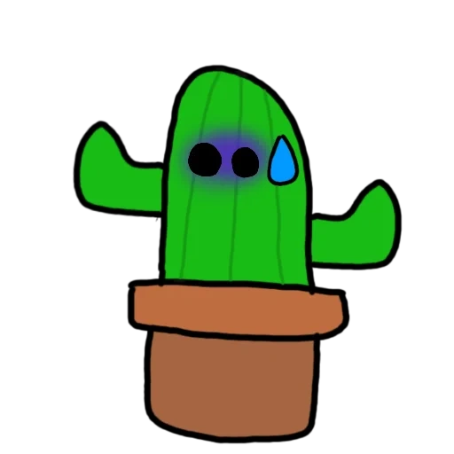 cacto, cacto careca, cactus de kawai, cactus de kawai, vaso de cacto de kawai