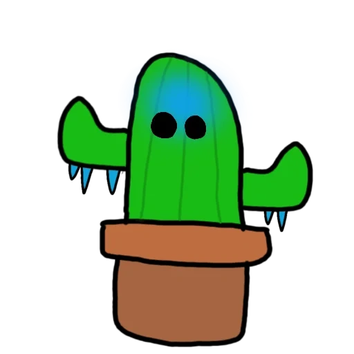 kaktus, kaktus yang lucu, kaktus kawai, pola kaktus yang lucu, tanaman pot kaktus kawai
