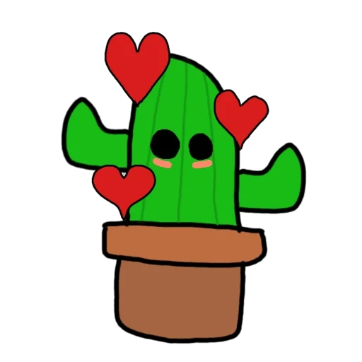 cactus, chibi cactus, cute cactus, kawaii cactus, drawings sketches light cacti