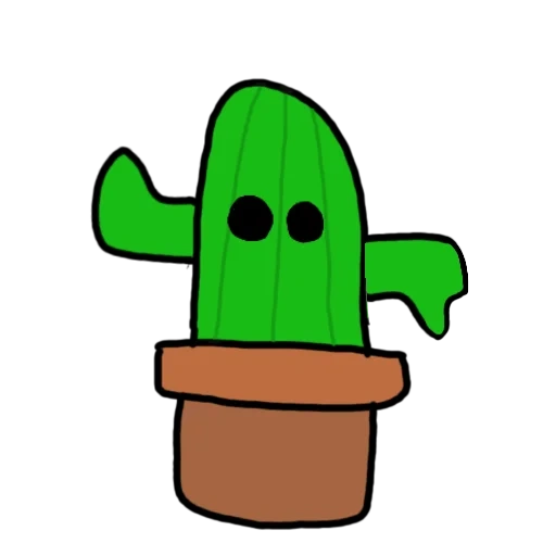 кактус, кавайный кактус, рисунок кактуса, кавайные кактусы, кавайный кактус горшке