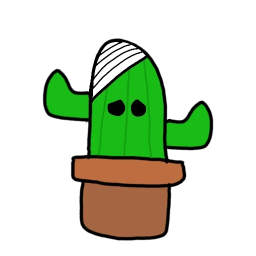 cacto, cacto chibi, cacto careca, cactus de kawai, vaso de cacto de kawai