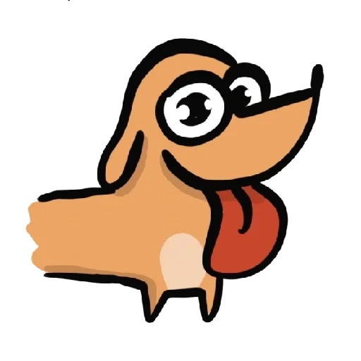 dachshunds de dibujos animados, perro de dibujos animados, dibuja el hueso del perro, los perros son señales de dibujos animados, amoning aup pitomets perro