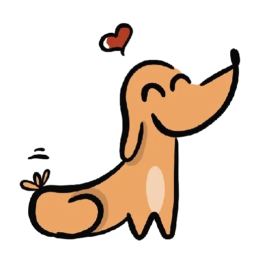 hund, dackel, dackel, cartoon dachshund, dachshund symbol