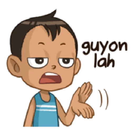 orang asia, emoji, gambar lucu, kartun lucu