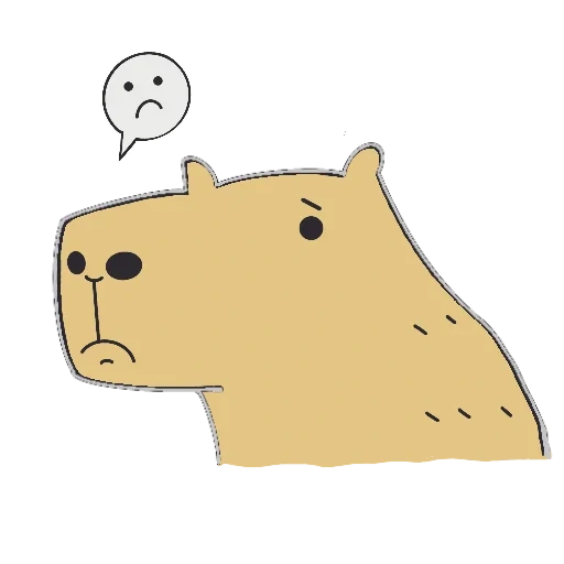 sticker cappi, stiker capybara, capybara art, capybara, capybara drawing
