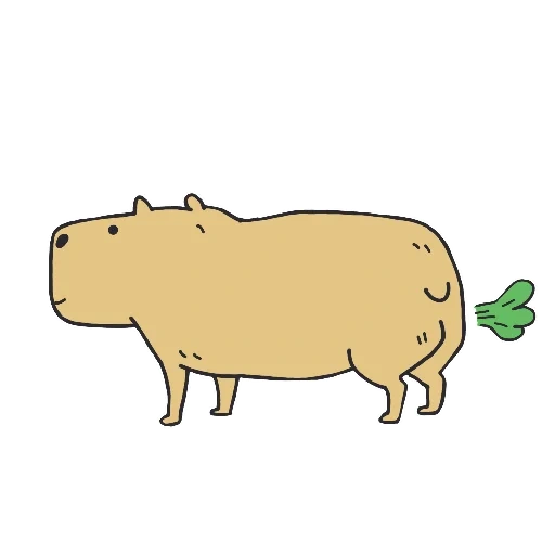 calcomanías de capibara, pegatina de telegrama, pegatizas de telegrama, pig, capybara drawing minimalismo