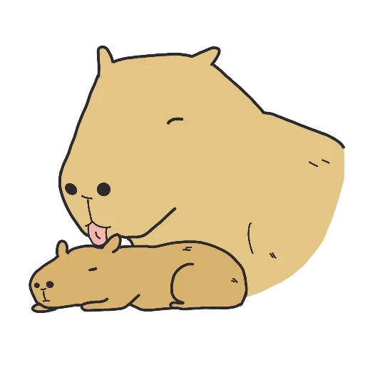 capybara sticker, cappi aufkleber, capybara vk aufkleber, capybara zeichnung, telegrammaufkleber