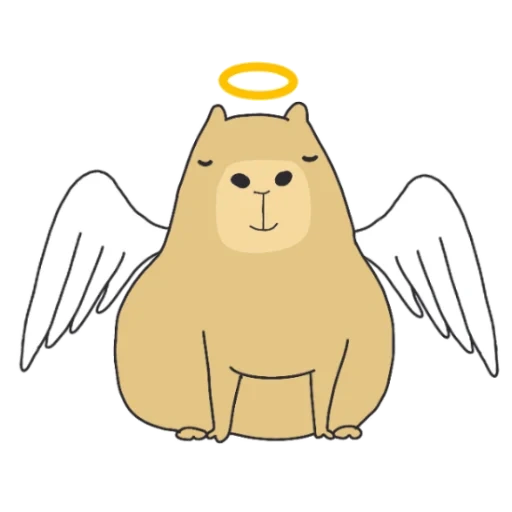 cartoon cat angel, cappi stickers, cat angel, stickers, cat with wings
