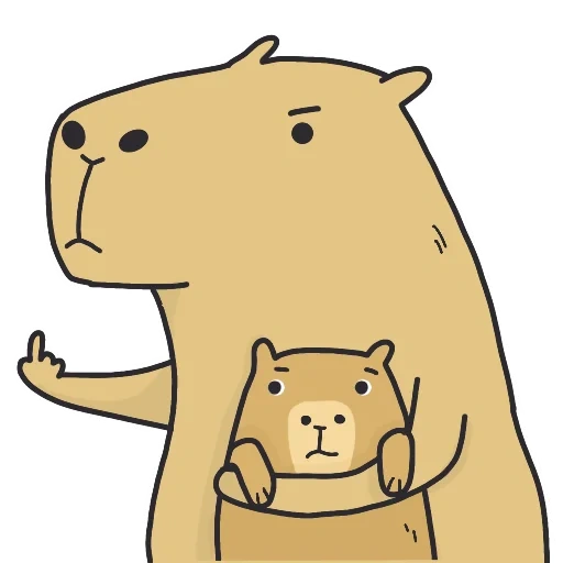 capybara aufkleber, cappi aufkleber, capybara zeichnung, aufkleber für telegramm, aufkleber