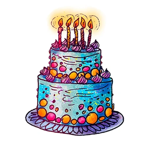 gâteau, dessin à gâteau, dessin à gâteau, gâteau de dessin animé, gâteau pour enfants aquarelle