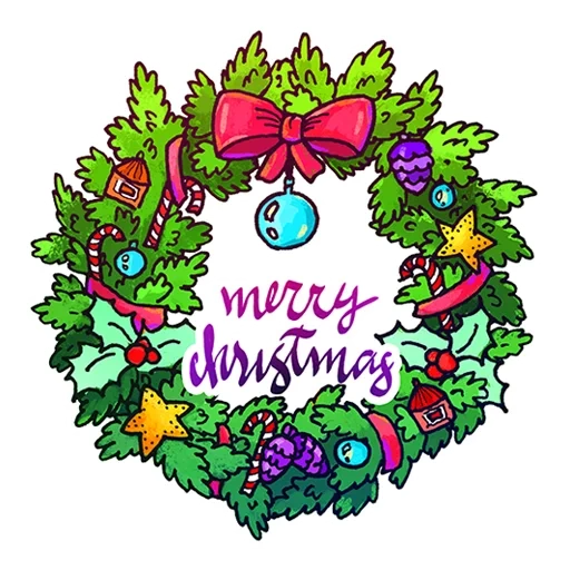 garland, mistletoe wreath, christmas wreath, new year's wreath, merry christmas wreath