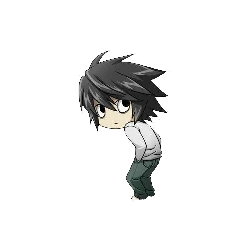 chibi, anime, death note, anime charaktere, l chibi death notebook