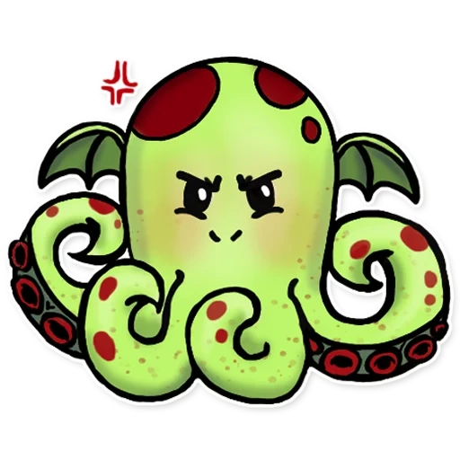 ktulhu, ktulhu emoji, adesivi ktulhu, l'icona di kthulhu icq