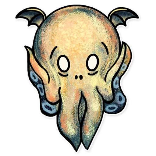 kesulu, kesulu is lovely, kesulu expression, sketch octopus