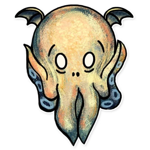 ktulhu, ktulhu carino, ktulhu emoji, octopus sketch