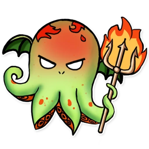 ktulhu, ktulhu emoji, pegatinas ktulhu, el icono de kthulhu icq