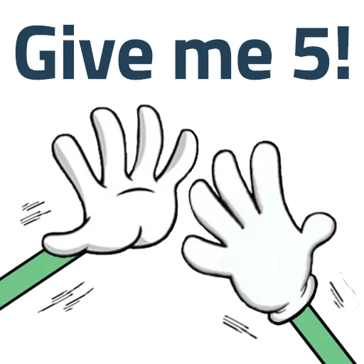 die hand, give five, gesten, give me five, gib mir fünf poster