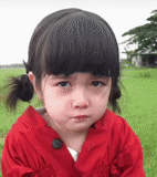 le persone, la bambina, bambini adorabili, bambini asiatici, piccola asiatica arrabbiata