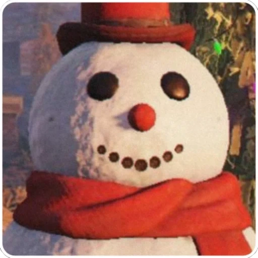 snowman is assembled, original snowman, snowman of cotton pads