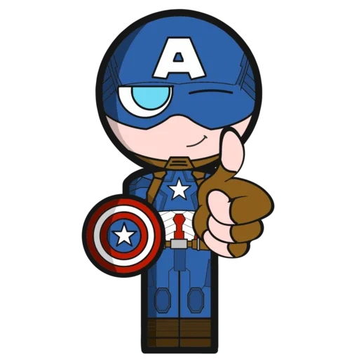 kapten, steve rogers, kartun captain america, marvel captain america chibi, kartun seni captain america