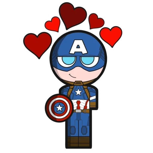 amériques, capitaine, captain america chibi, marvel captain america chibi