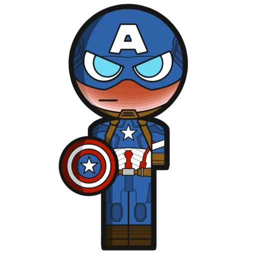 américas, capitão, capitão américa, capitão américa chibi, marvel capitão dos eua chibi