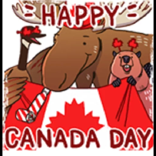 kanada, beruang, hari kanada, hari kanada, kartu pos hari kanada
