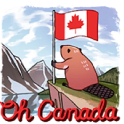 kanada, bendera kanada dengan beaver, simbol berang berang kanada, simbol bober kanada, simbol nasional kanada bobr