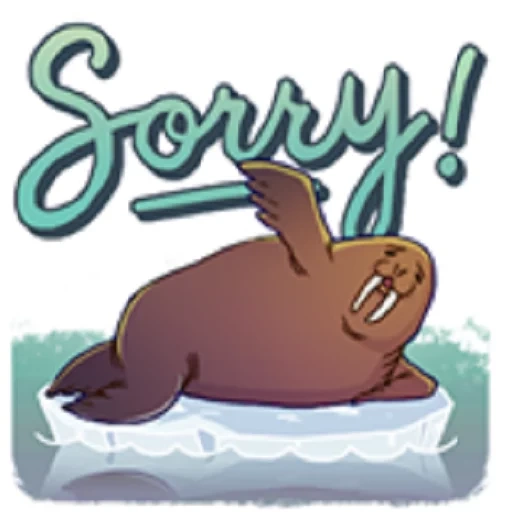 pacchetto, tricheco, disegno walrus, amici oceanici