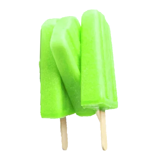 фруктовый лед, зеленое эскимо, мороженое зеленое, полимерное мороженое, эскимо зеленого цвета