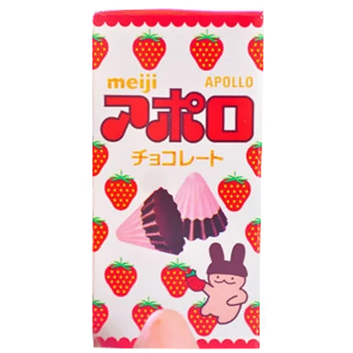 батончик аполло, японские вкусняшки, клубника шоколаде meiji, шоколад meiji strawberry, японский шоколад meiji клубника