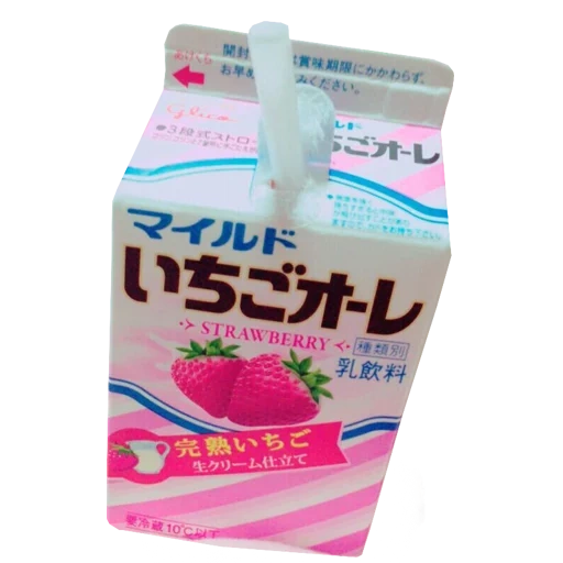 японское молоко, клубничное молоко, японское молоко розовое, японская упаковка молока, корейское клубничное молоко
