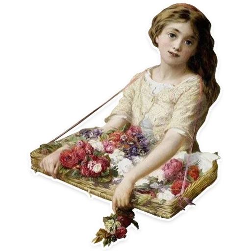 цветочница, винтажные картины, художественные картины, художник augustus edwin mulready, английский художник augustus edwin mulready 1844-1904