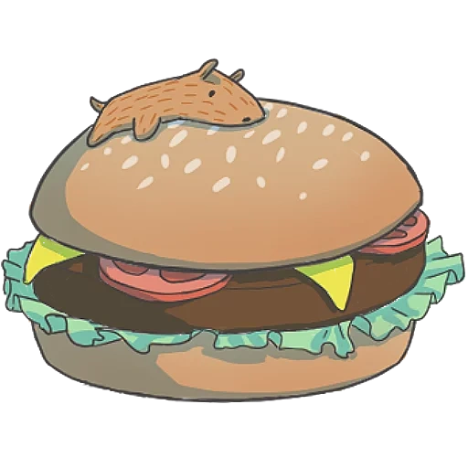 бургер рисунок, гамбургер, бургер, hamburger, детские рисунки для рисования гамбургер