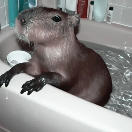 hartley, golfinho de água, capybara, capuz roedor