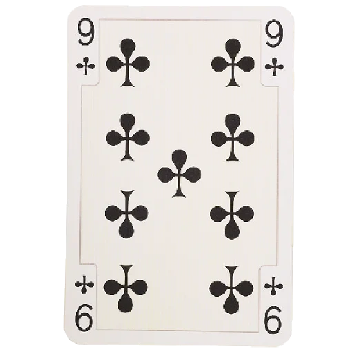 9 tref, card of tref, nine tref, playing cards, playing cards of ace baptism