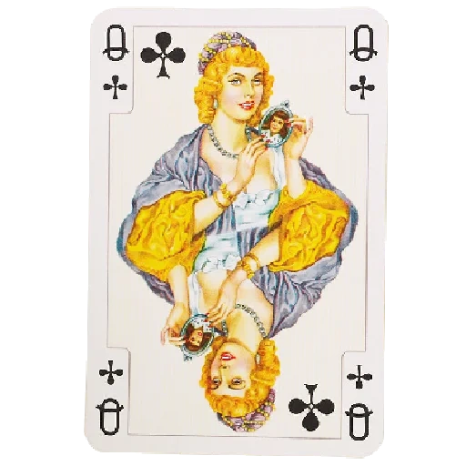 lady tref, the lady is baptized, playing cards, cards playing jacks of peaks, peak lady card player