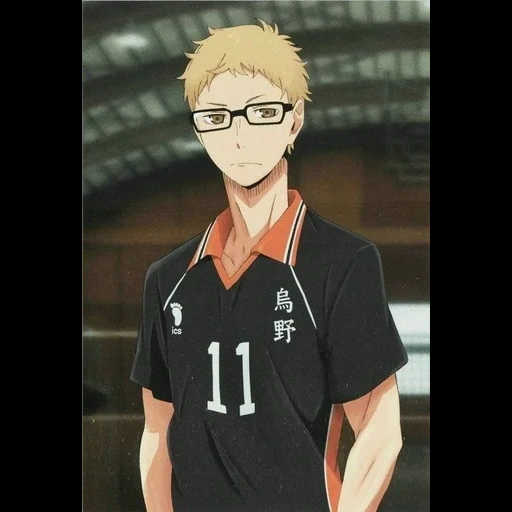 kay tsukishima, kay tsukishima, haikyu tsukishima, jinbei tsukishima, anime voli tsukishima