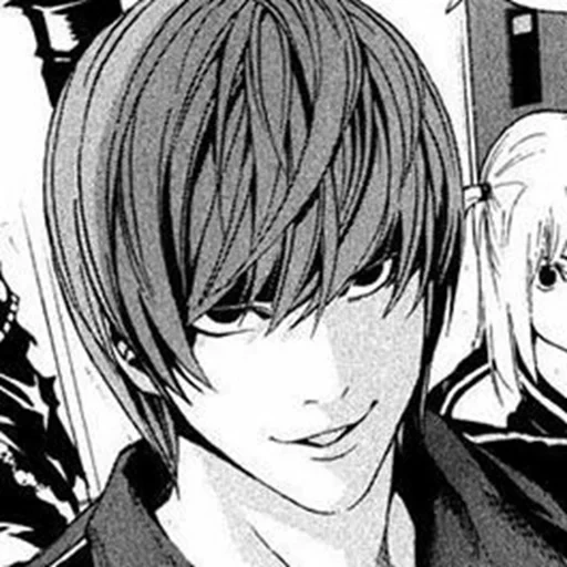 manga, manga anime, yagami light manga, cahier de mort de mang, note de mort yagami light manga