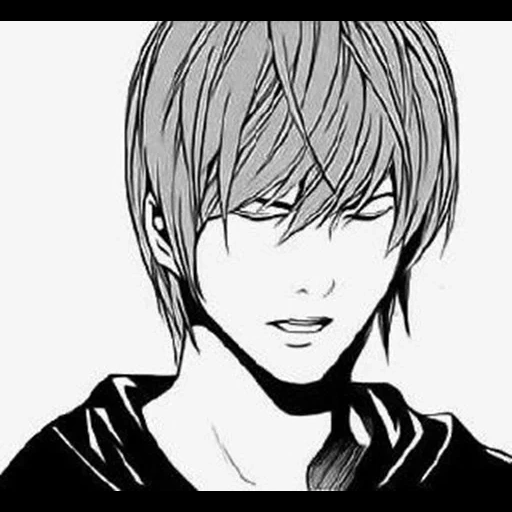 imagen, yagami light, yagami manga, manga de yagami light, nota ligera de muerte