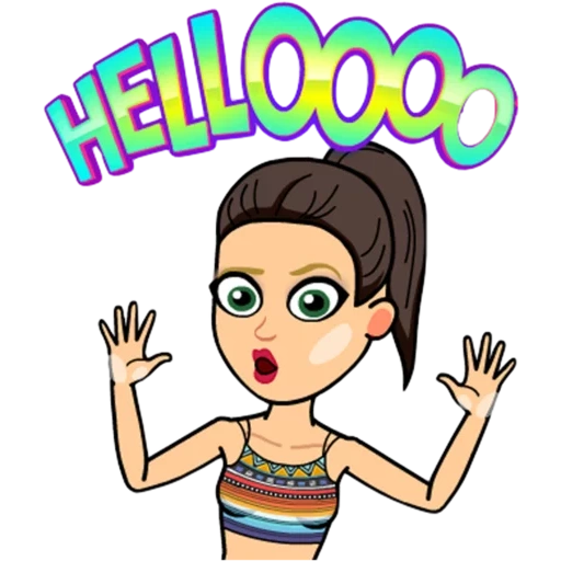 human, bitstrips, a hungry welcome, fiction character, bitmoji girl goodbai