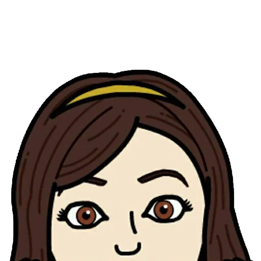 fille, humain, jeune femme, bitmoji face, beau bitmoji