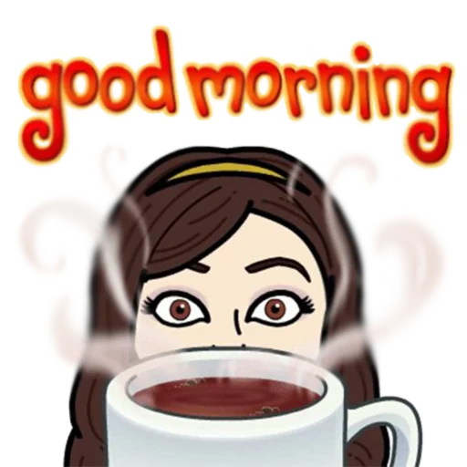 thermocup, good morning, related keywords, avatar good morning, drink coffee clipart bitmoji