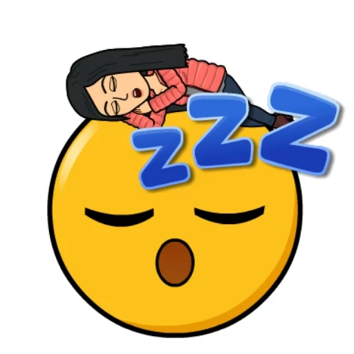 emoji, sourire dormir, sommeil souriant, smiley zzzz, souriant endormi