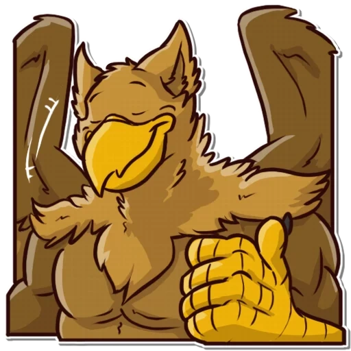 anime, the griffin vore, terrell fox, böser bär, der ausdruck von chocobo