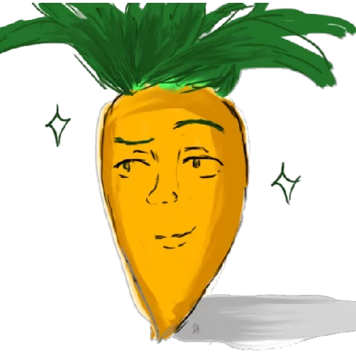 carrot, become, hombre, ojos de zanahoria, parpadea la zanahoria